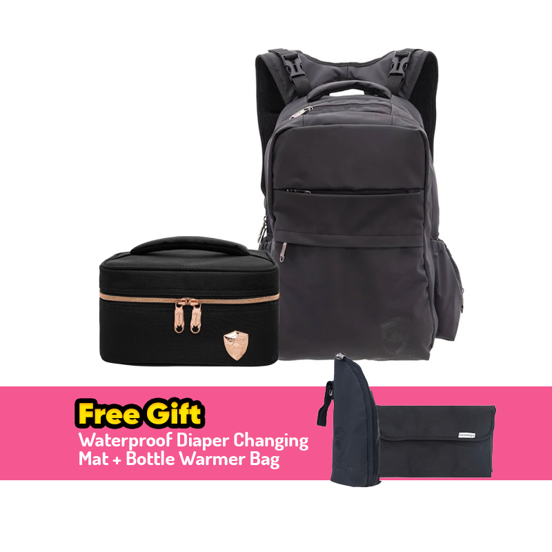 Princeton Urban Reborn Series + Single Layer Cooler Bag + FREE Waterproof Diaper Changing Mat + Bottle Warmer Bag
